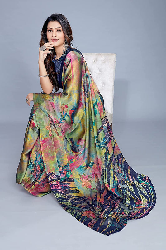 Mirchi Fashion Women's Chiffon Forest Designer Saree
