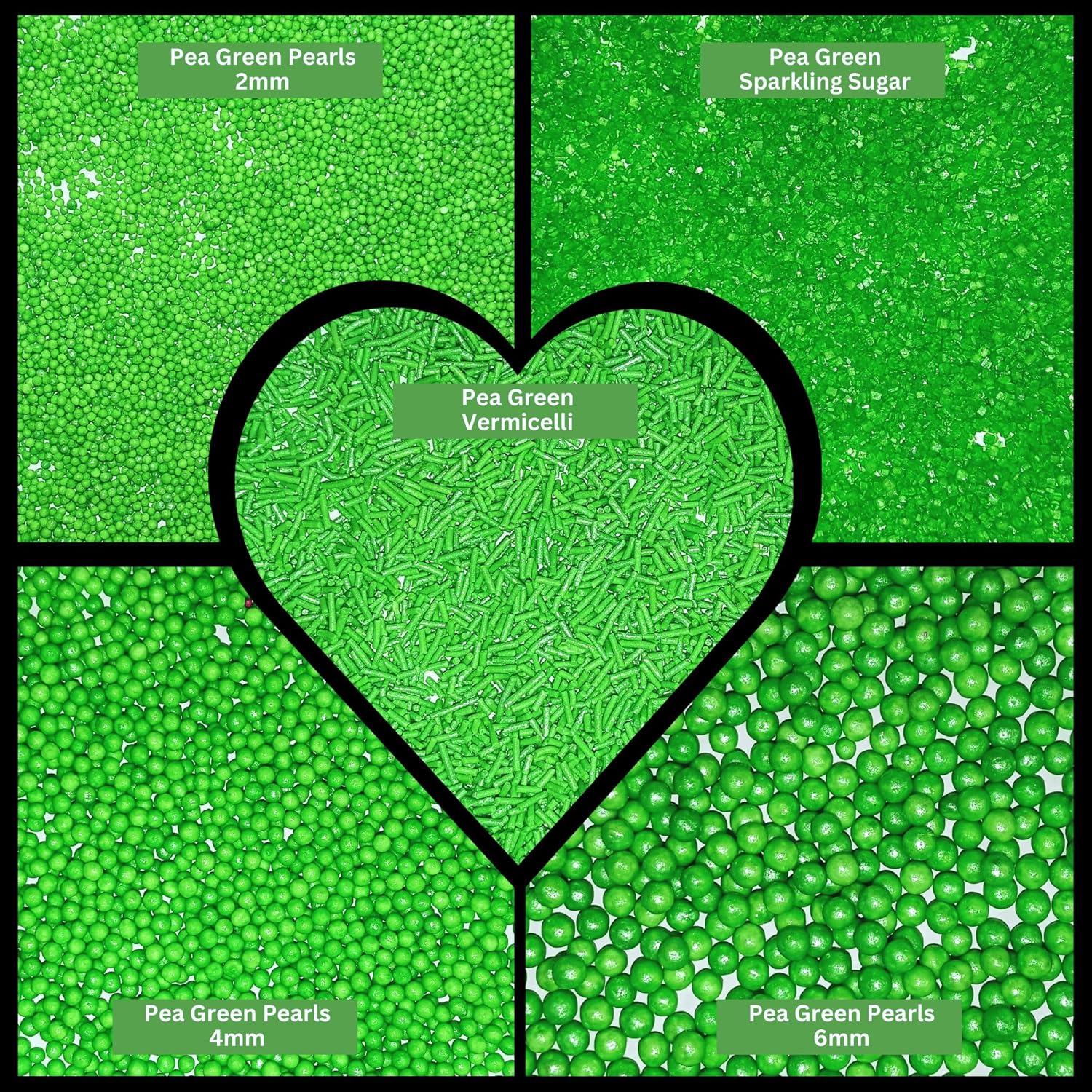 Confect Sprinkles for Cakes & Cupcakes Decoration | USP-11(Pea Green)