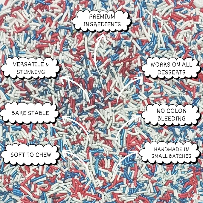 Confect Patriotic Sprinkles for Decoration 08