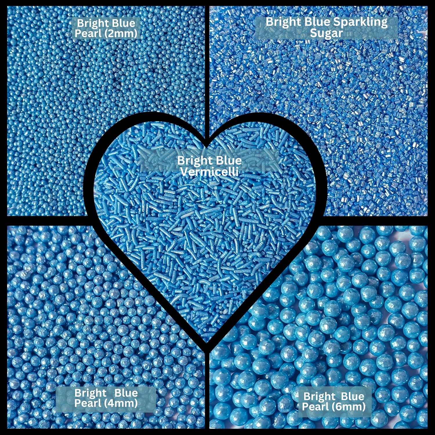 Confect Sprinkles for Cakes & Cupcakes Decoration | USP-9(Bright Blue)