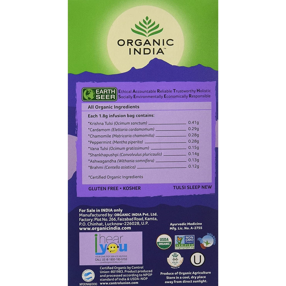 Organic India Tulsi Sleep Tea (25 Tea Bags) 