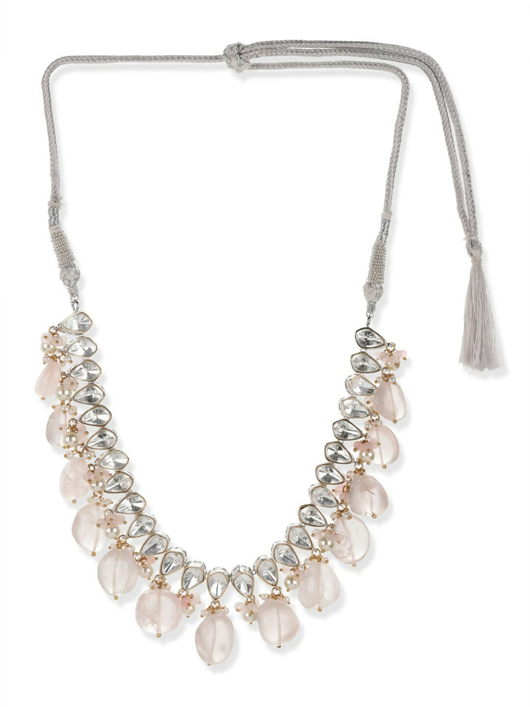 Blush Pink Kundan Choker with Earrings- Ruby Raang  Grab2Buy Ruby Raang Grab2Buy