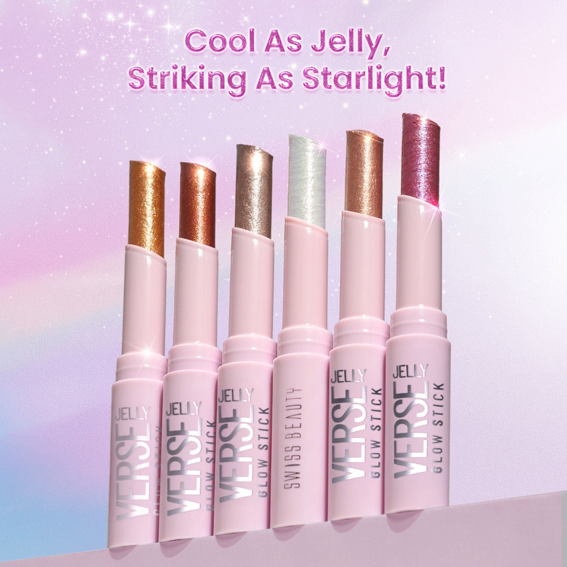 Swiss Beauty Jelly Verse Glow Eyeshadow Stick , Rich Color Payoff, Crease-Proof - Bronzed Eclipse