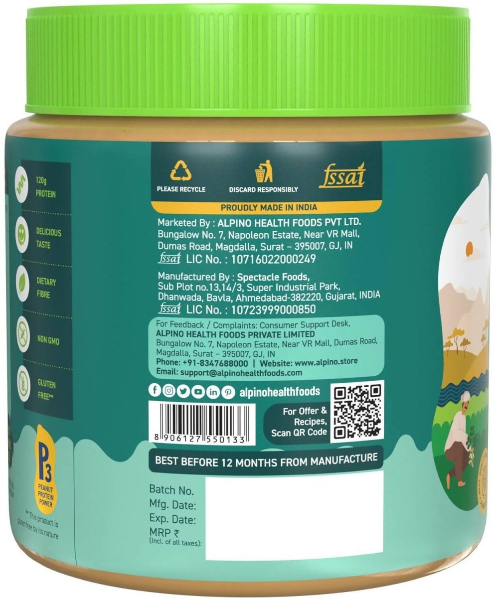 Alpino Organic Natural Peanut Butter Smooth - Grab2buy