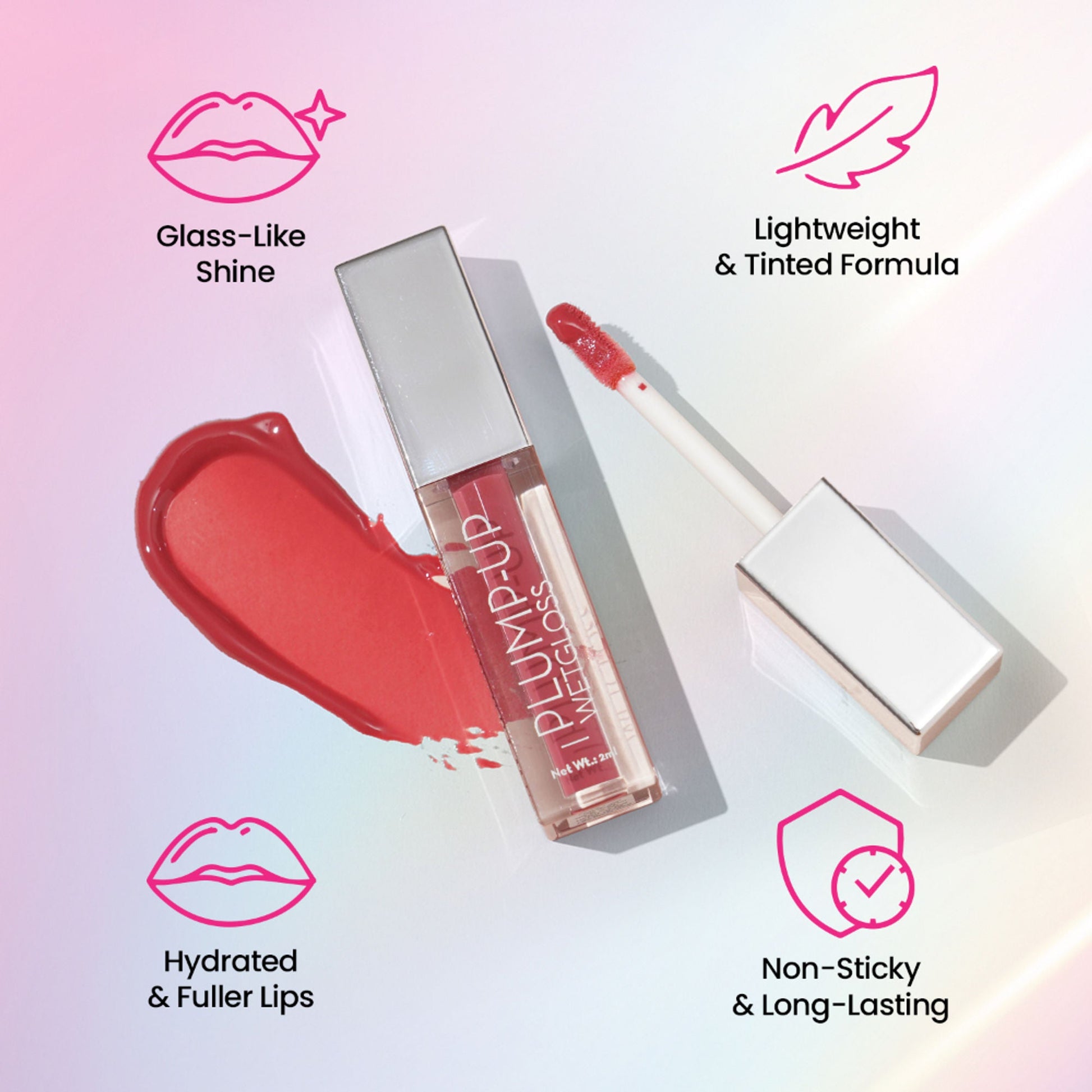 Swiss Beauty Plump Up Wet Lip Gloss For Glossy And Fuller Lips - 9 Berrilicious