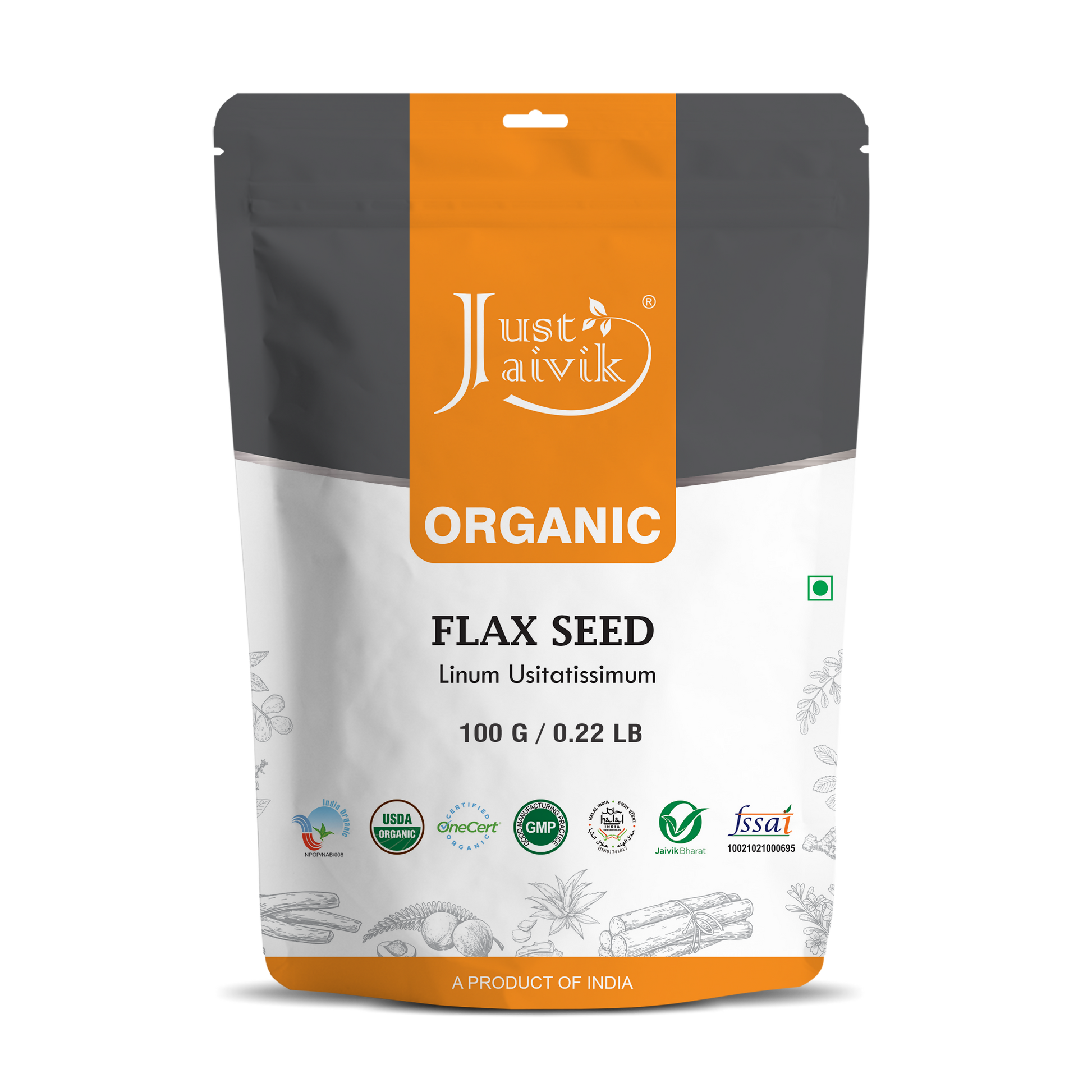 Just Jaivik Organic Flax Seeds - Grab2buy