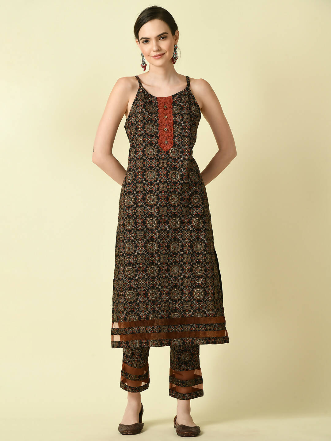Myshka Women's Multi Straight Printed Kurta