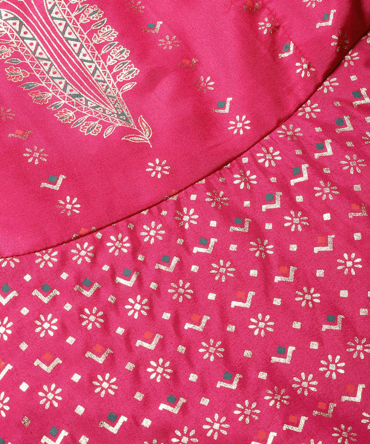 Juniper Women Fuchsia Shantoon Printed Layered Dress