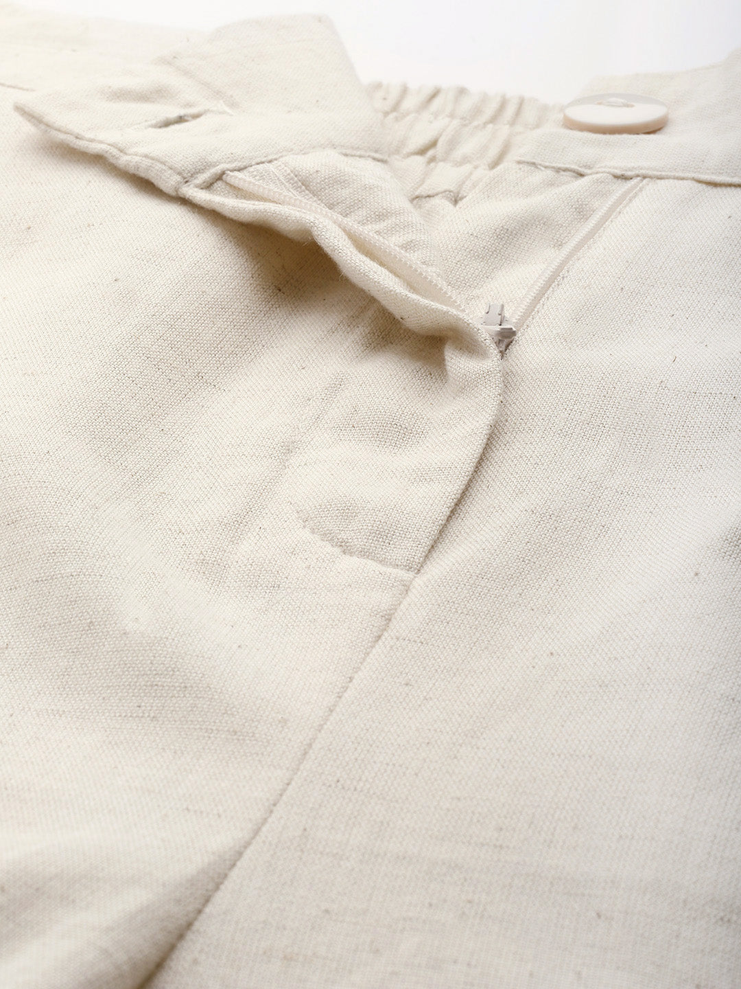 Juniper Women Natural Cotton Flex Solid Wide Leg Palazzo
