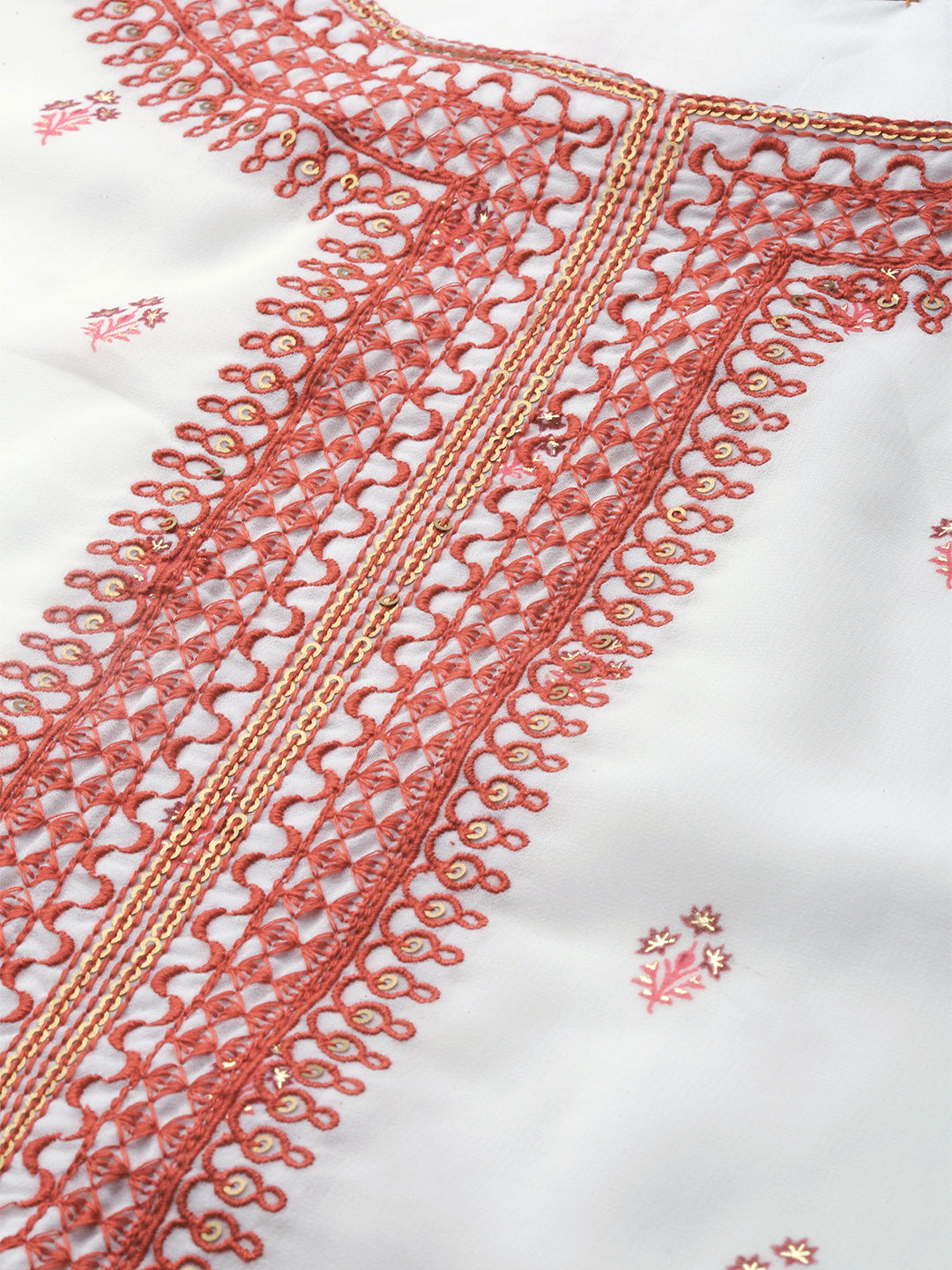 Juniper Womens Maroon Embroidered And Printed Kurta Sharara Dupatta Set - Grab2buy
