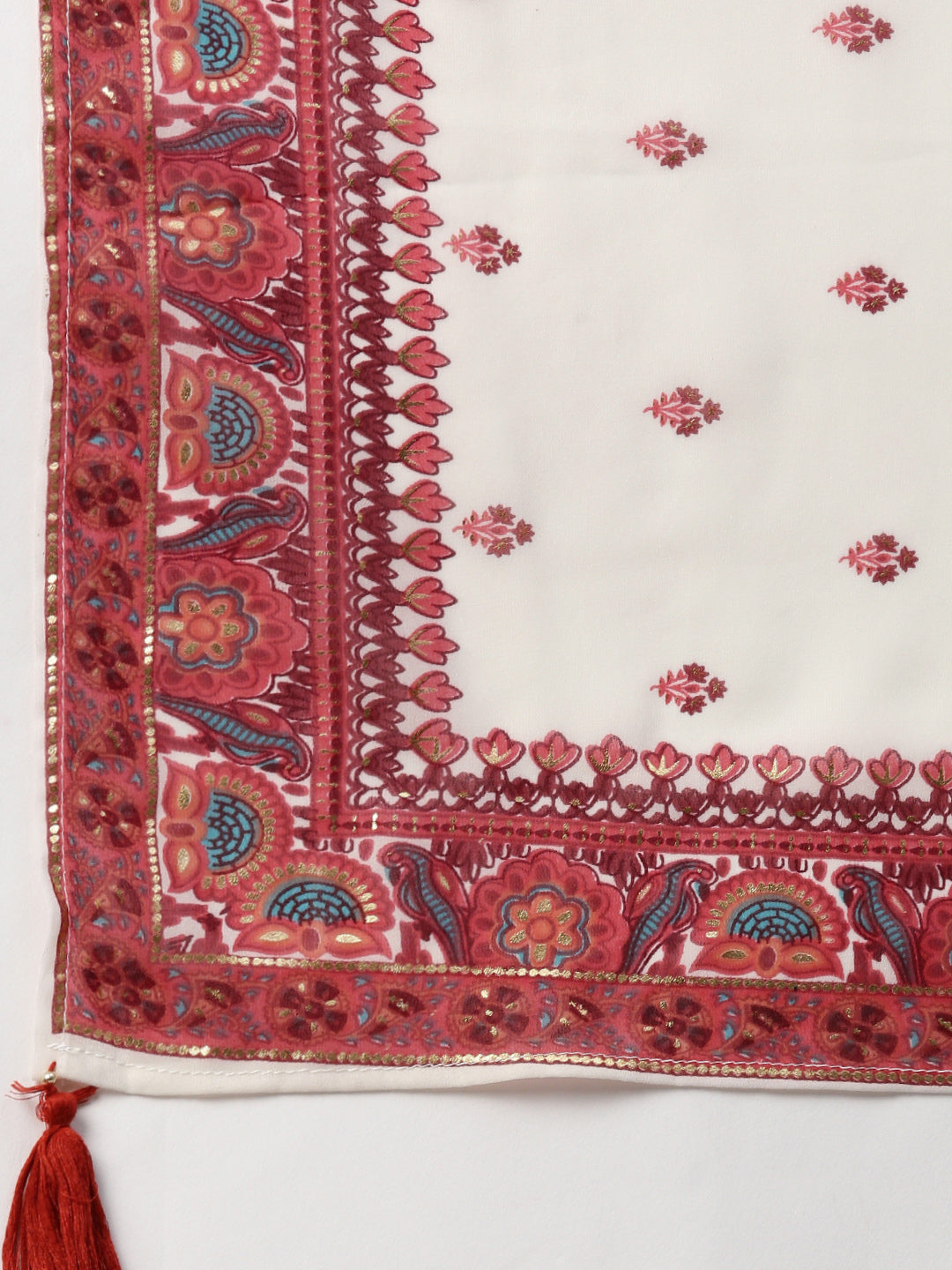 Juniper Womens Maroon Embroidered And Printed Kurta Sharara Dupatta Set - Grab2buy