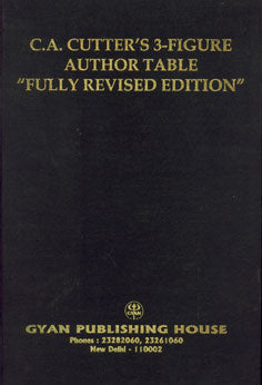 C.A. Cutter's 3-Figure Author Table "Fully Revised Edition" - Gyan Books 