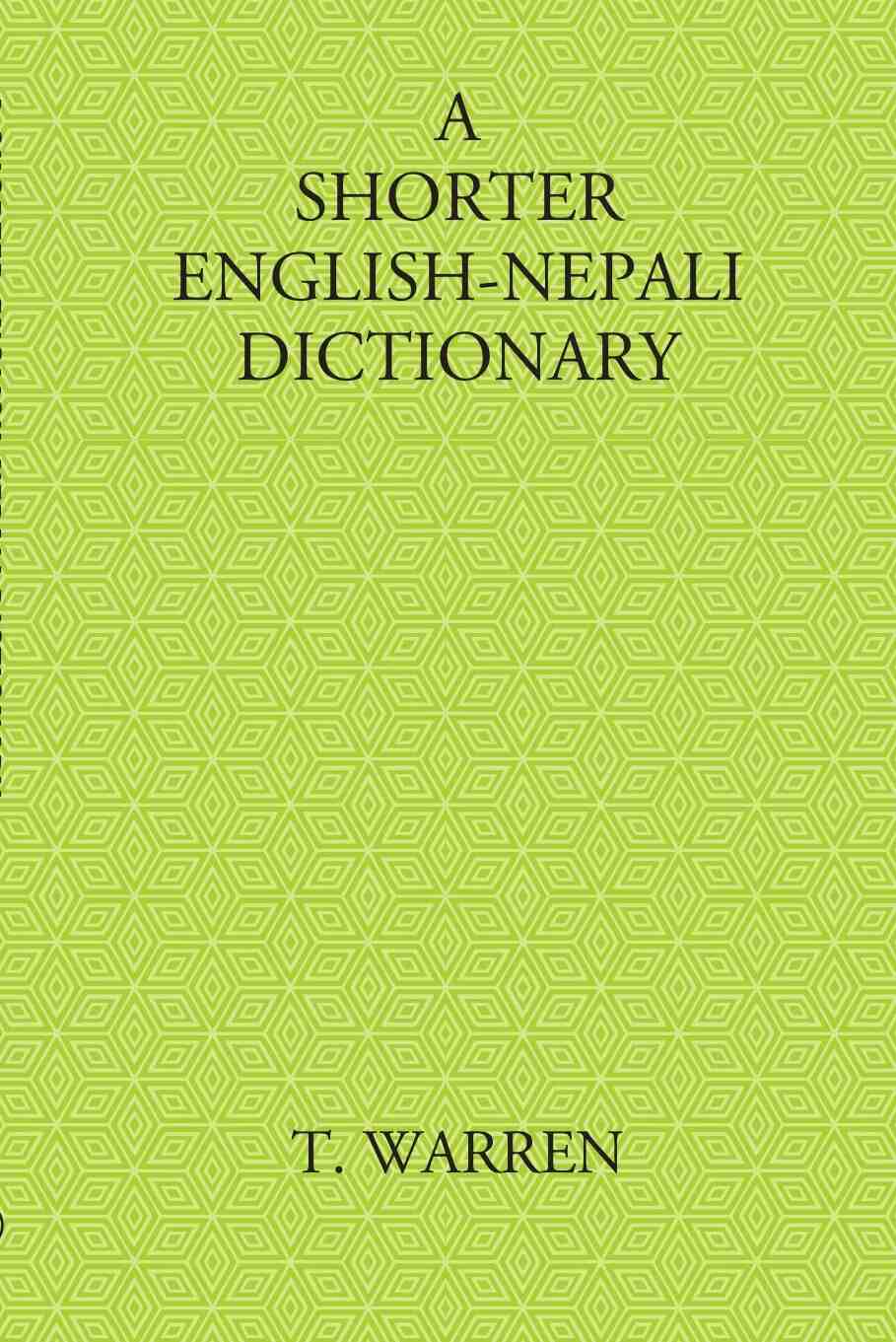 A Shorter English-Nepali Dictionary - Gyan Books 