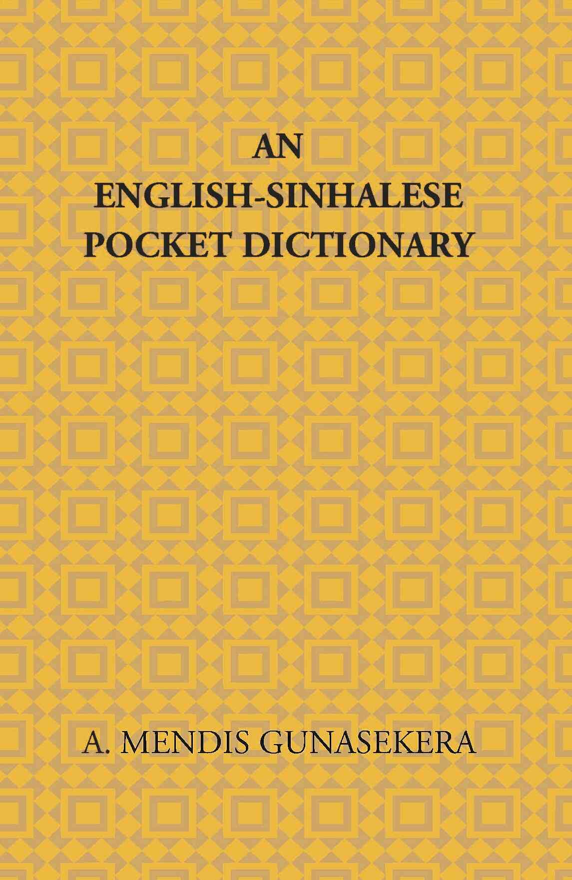 An English-Sinhalese Pocket Dictionary - Gyan Books 