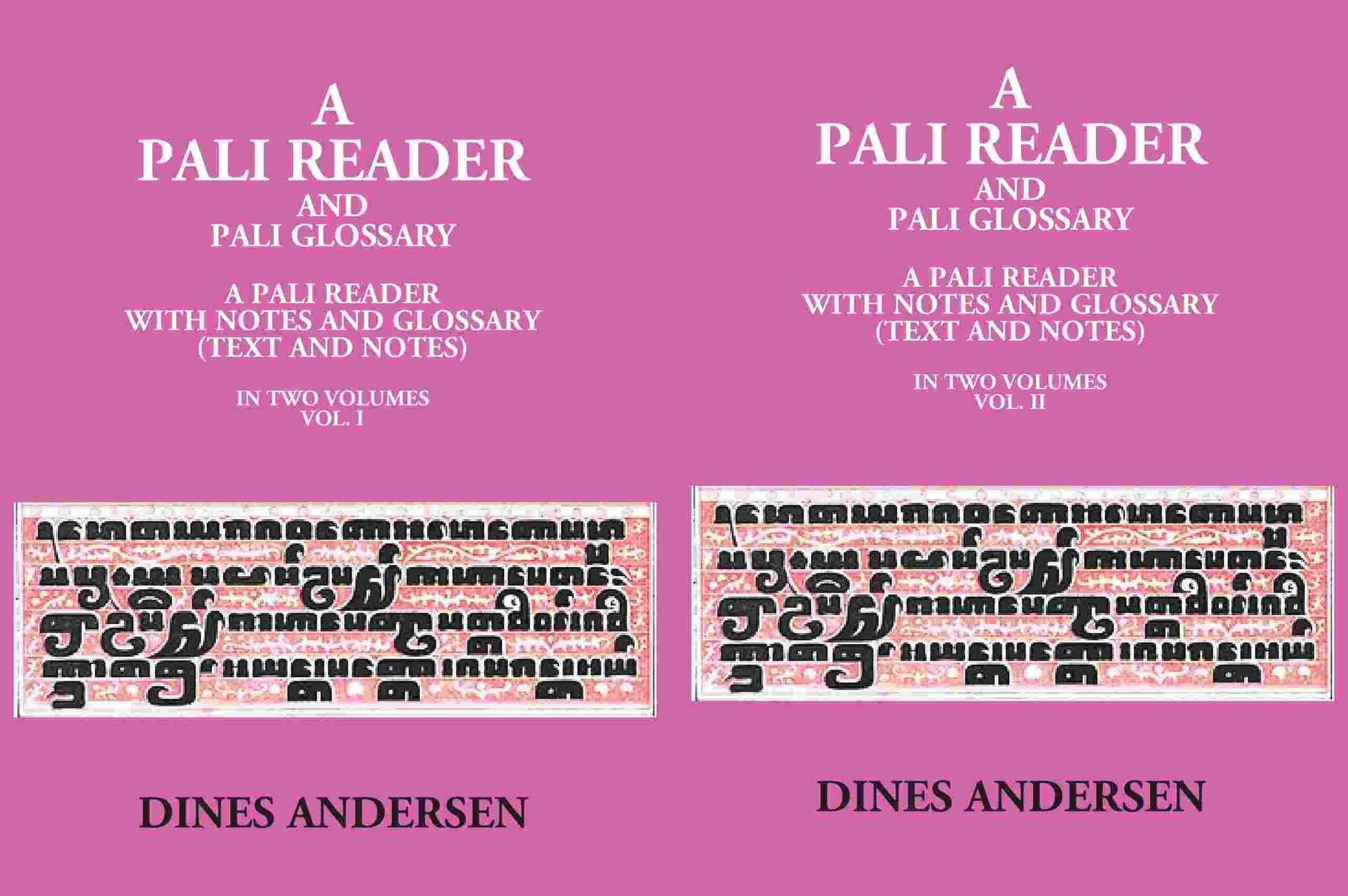 A Pali Reader And Pali Glossary: A Pali Reader With Notes And Glossary (Text And Notes) 2 Vols. Set - Gyan Books 