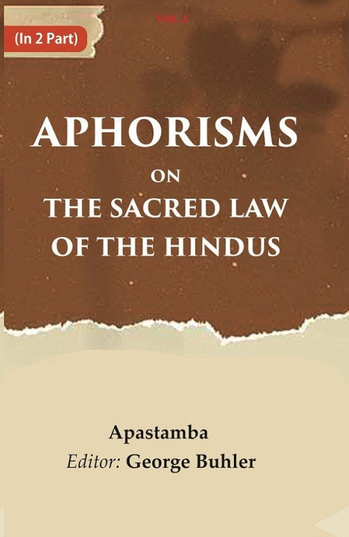 Aphorisms on the Sacred Law of the Hindus 2nd - Gyan Books 