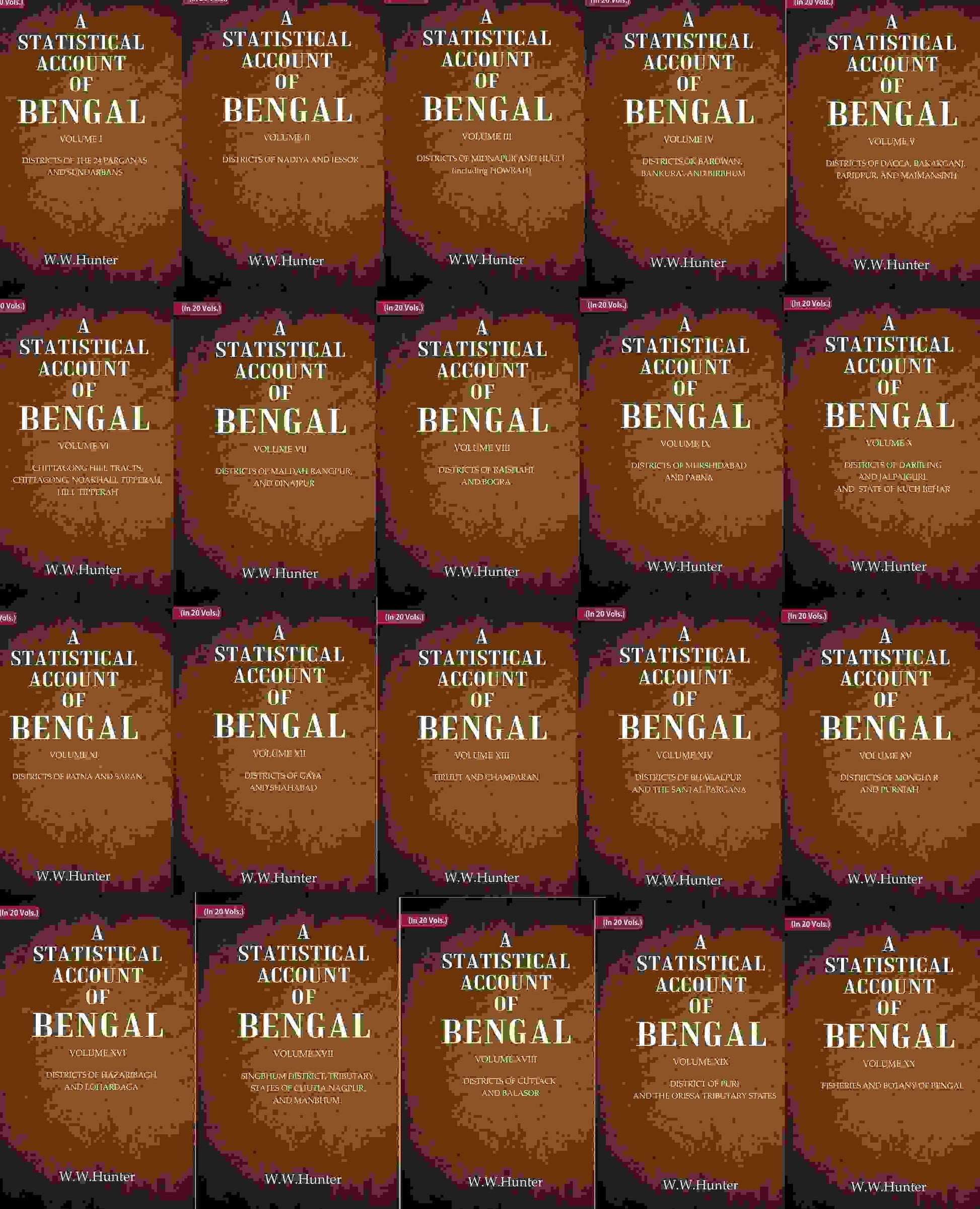 A Statistical Account of Bengal 20 Vols. Set - Gyan Books 