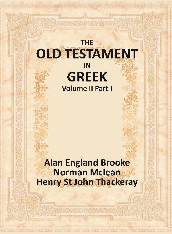 The Old Testament in Greek Vol. II Part I - Gyan Books  Grab2Buy Gyan Books Grab2Buy