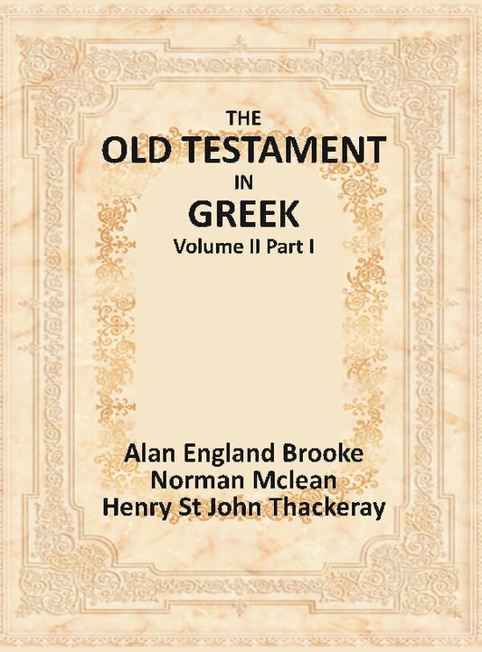 The Old Testament in Greek Vol. II Part I - Gyan Books  Grab2Buy Gyan Books Grab2Buy