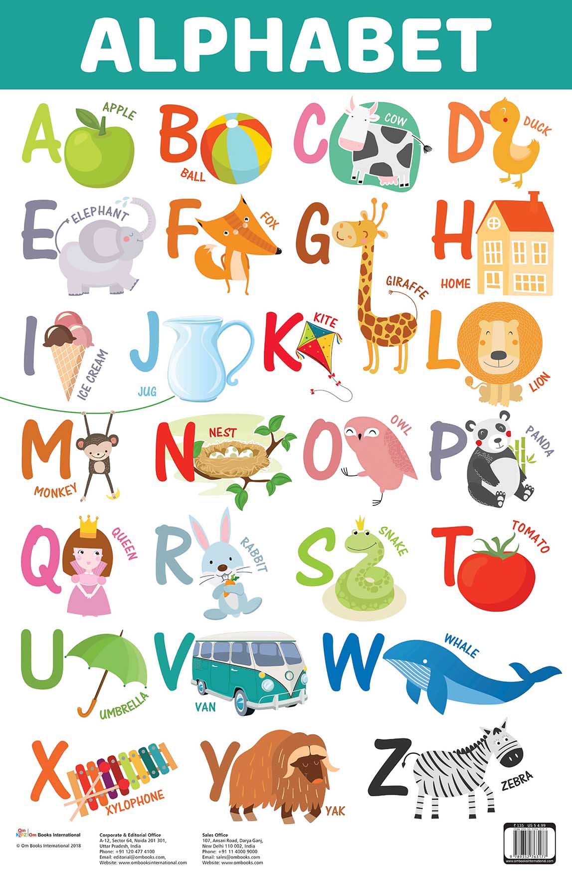 ALPHABET (Capital Letters) : Charts - Om Books 