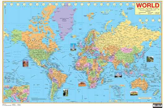 World Map : Charts - Om Books 