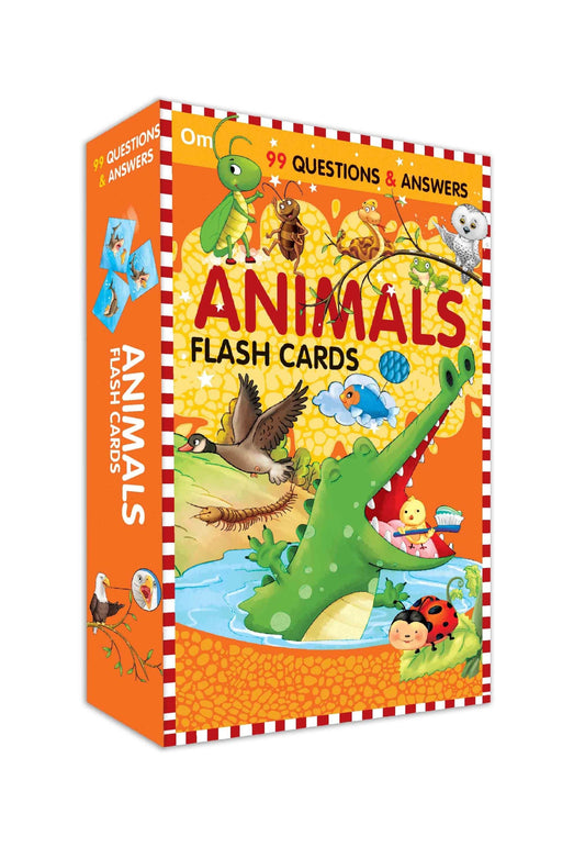 99 Question & Answers Animals Flash Cards - Om Books 