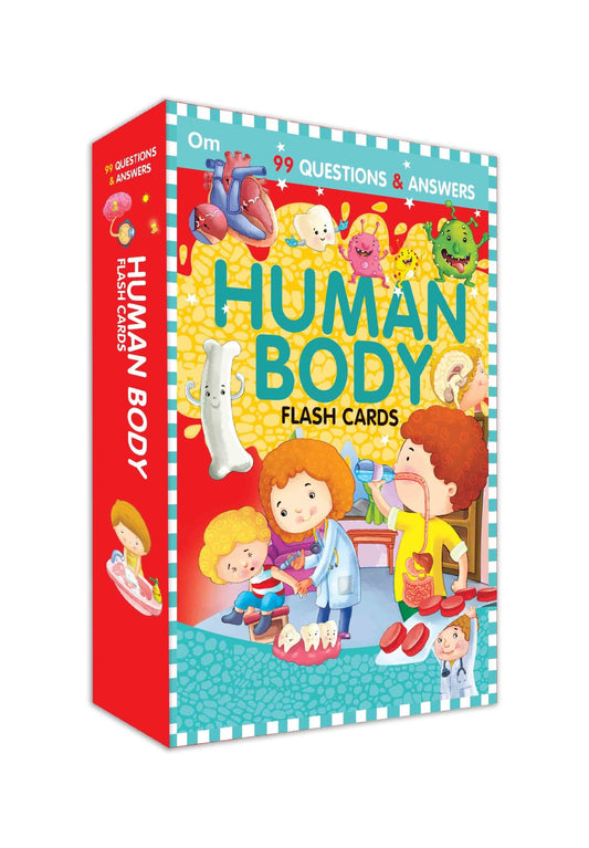 99 Question & Answers Human Body Flash Cards - Om Books 