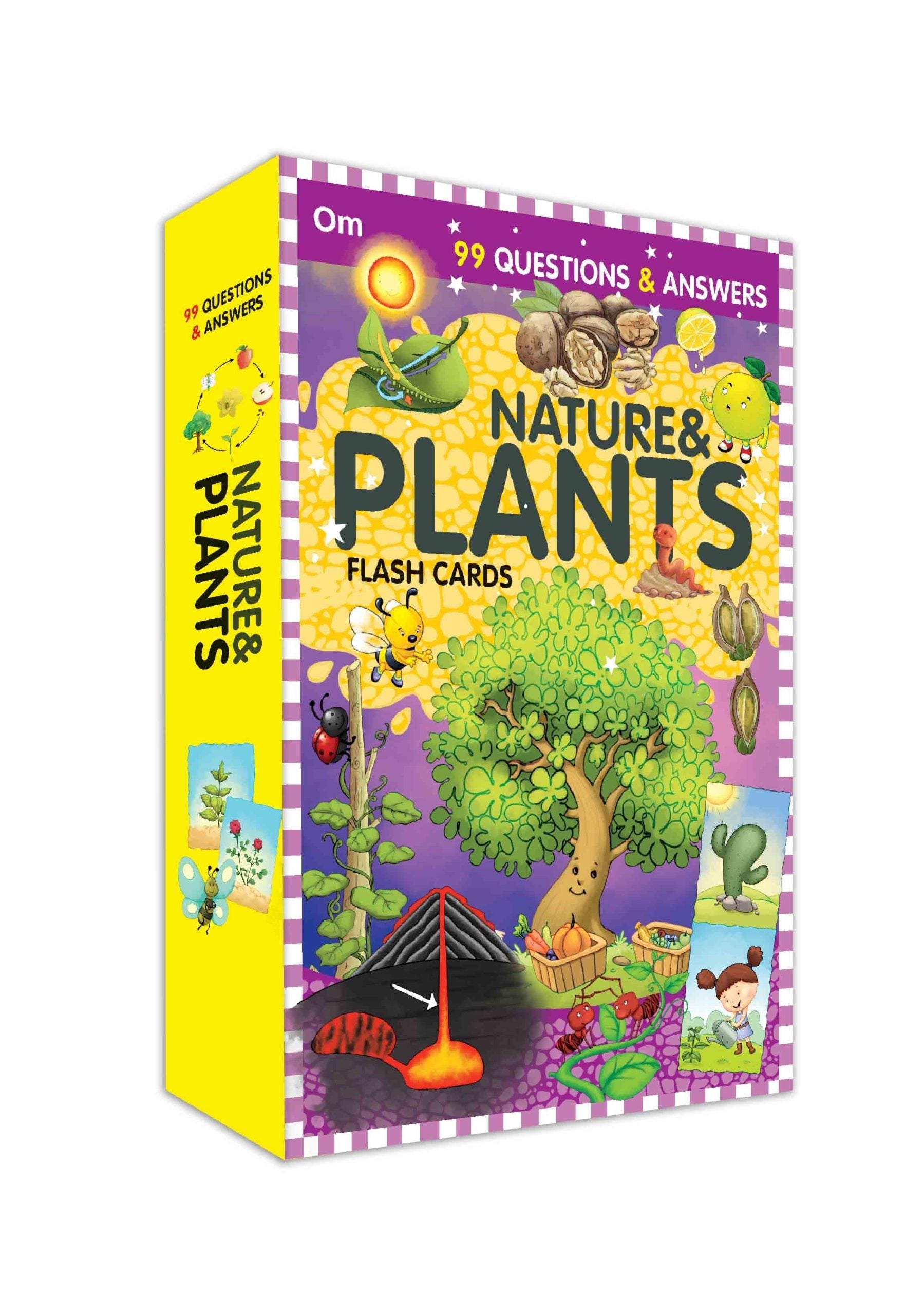 99 Question & Answers Nature & Plants Flash Cards - Om Books 