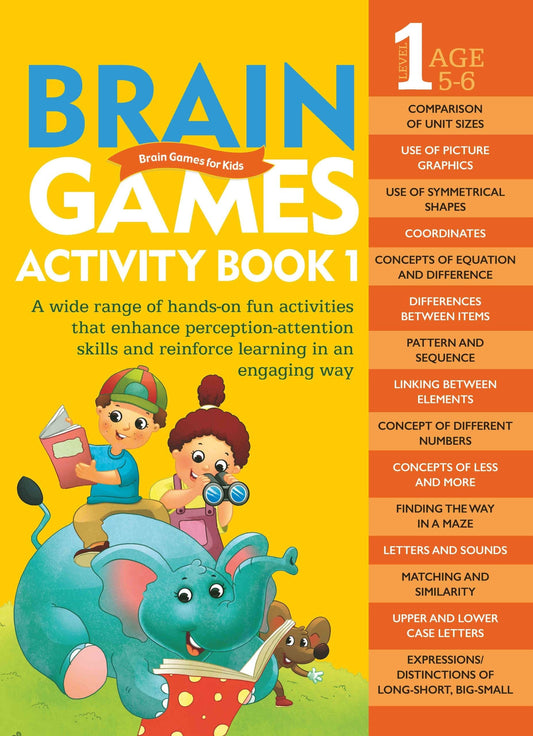Brain Games for Kids : Brain Games Activity Book Level 1 : Book-1 - Om Books 