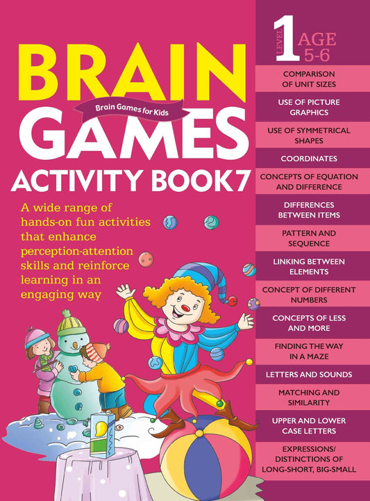 Brain Games for Kids : Brain Games Activity Book Level 1 : Book-7 - Om Books