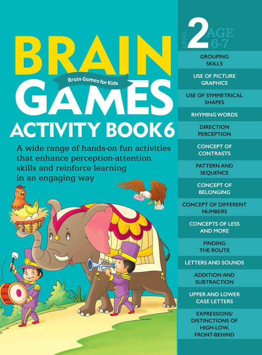Brain Games for Kids : Brain Games Activity Book Level 2 : Book-6 - Om Books 