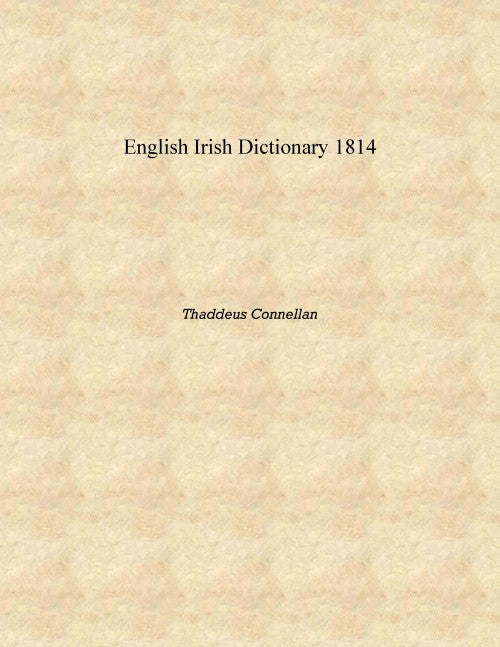 English Irish Dictionary - Gyan Books 