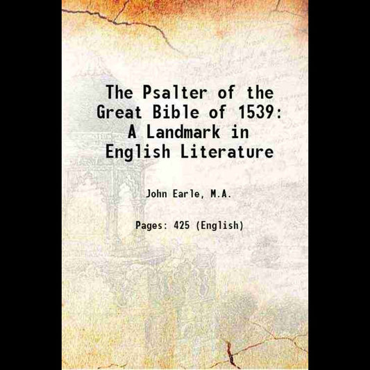 The Psalter Of The Great Bible Of 1539 - Gyan Books  Grab2Buy Gyan Books Grab2Buy