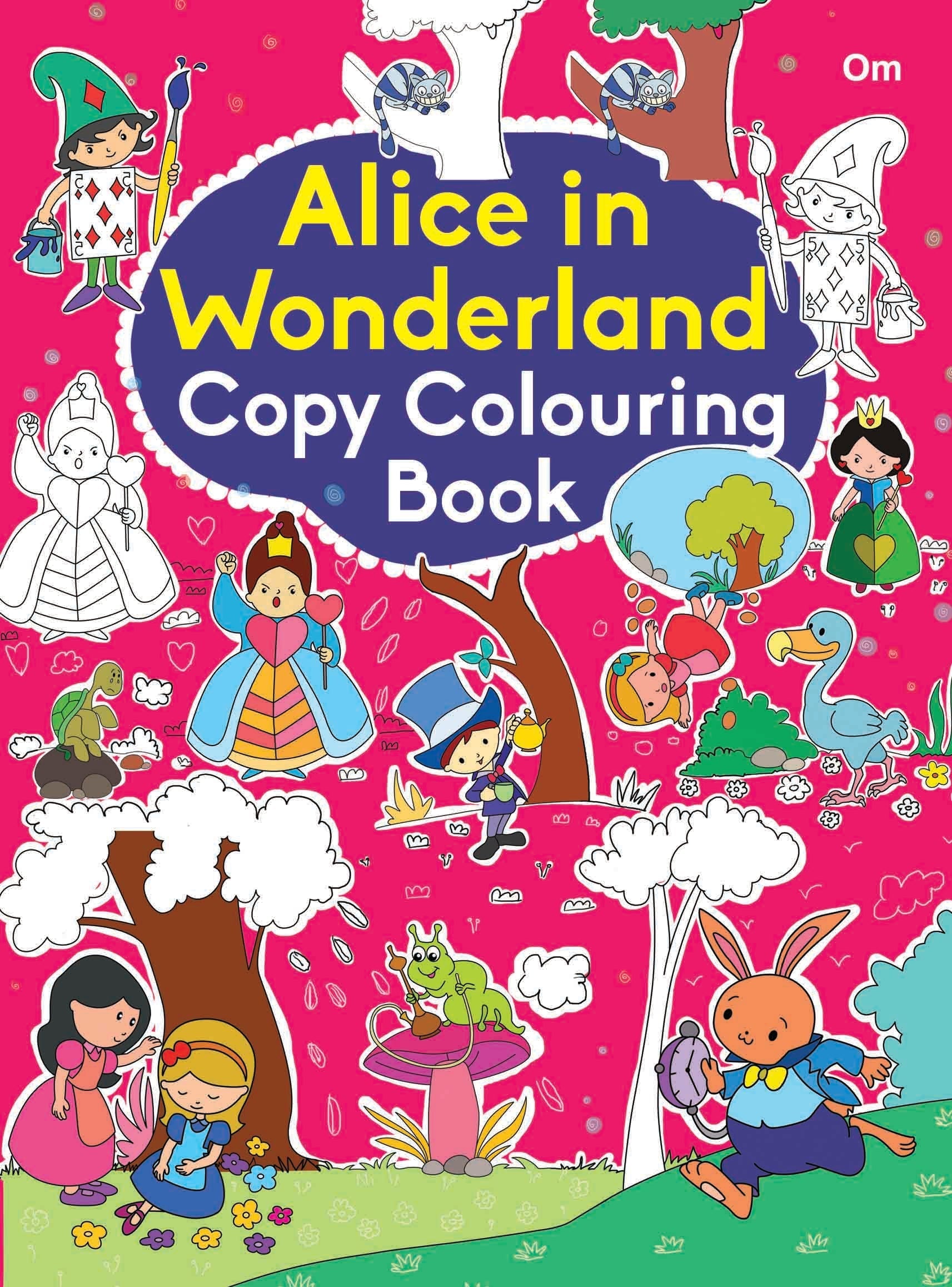 Alice in Wonderland Copy Colouring Book - Om Books  Grab2Buy Om Books Grab2Buy