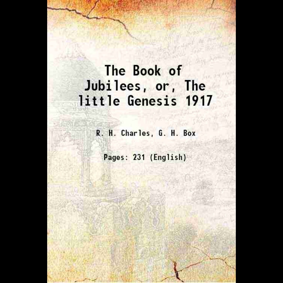 The Book of Jubilees: or The little Genesis - Gyan Books  Grab2Buy Gyan Books Grab2Buy