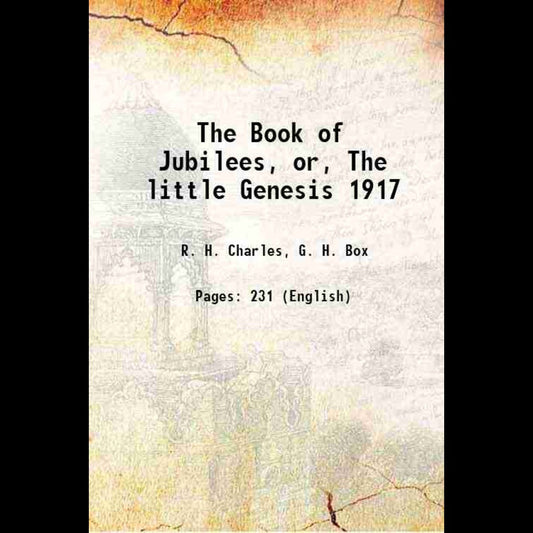 The Book of Jubilees: or The little Genesis - Gyan Books  Grab2Buy Gyan Books Grab2Buy
