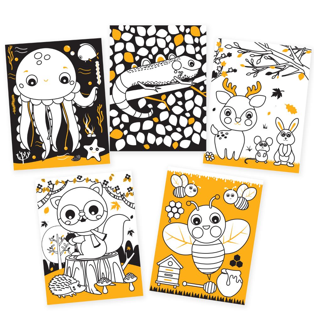 Dreamland Publications Animals Neon Colouring World Book for Kids Age 4 - 7  years with Neon Pens