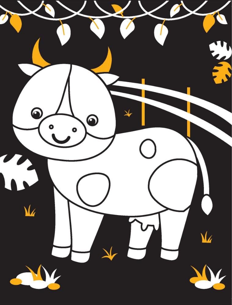 Dreamland Publications Animals Neon Colouring World Book for Kids Age 4 - 7  years with Neon Pens