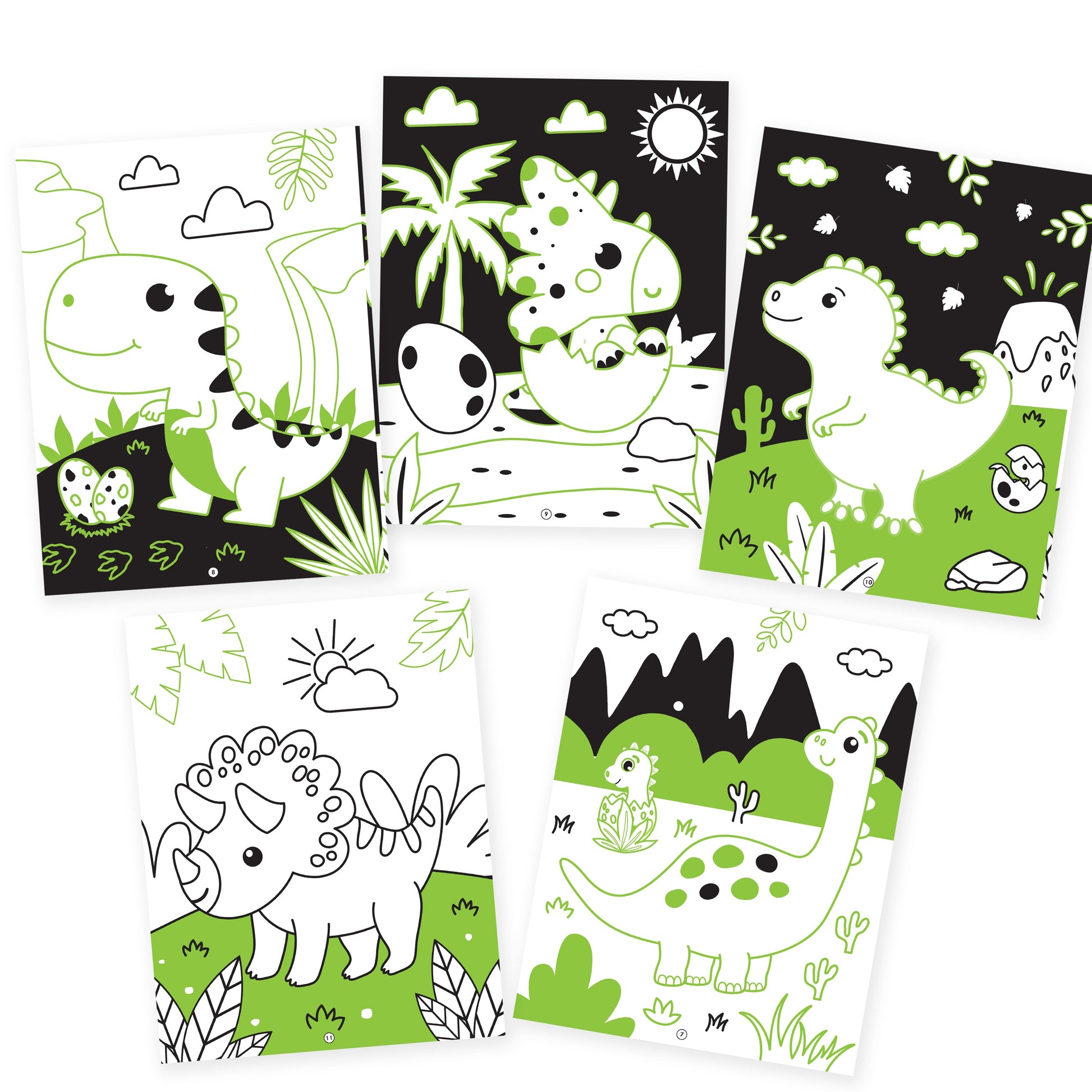 Dreamland Publications Dinosaurs Neon Colouring World Book for Kids Age 4 - 7 years with Neon Pens