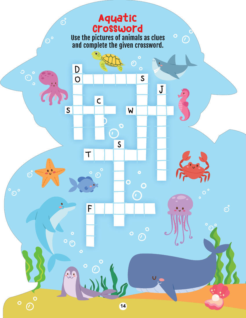 Dreamland Publications Step into the Animal Kingdom- Activity and Colouring Fun Book for Age 4+