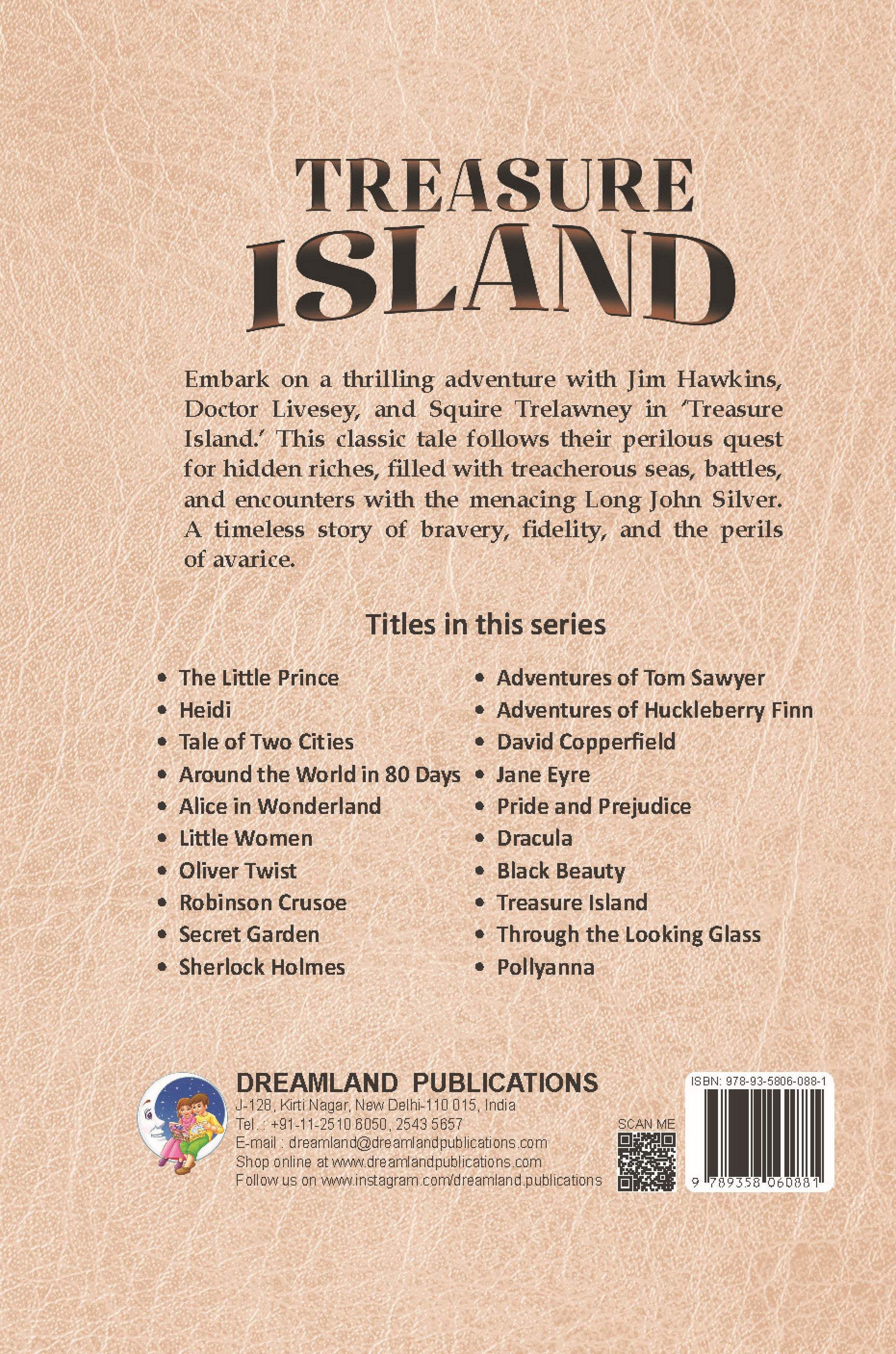 Dreamland Publications Treasure Island - Illustrated Abridged Classics for Children with Practice Questions