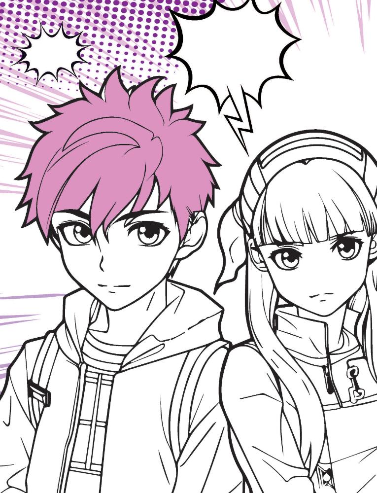 Dreamland Publications Colour Your Own Manga Book 3  With Free Manga Colouring Poster Age 4+