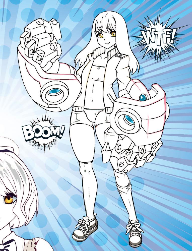 Dreamland Publications Colour Your Own Manga Book 3  With Free Manga Colouring Poster Age 4+