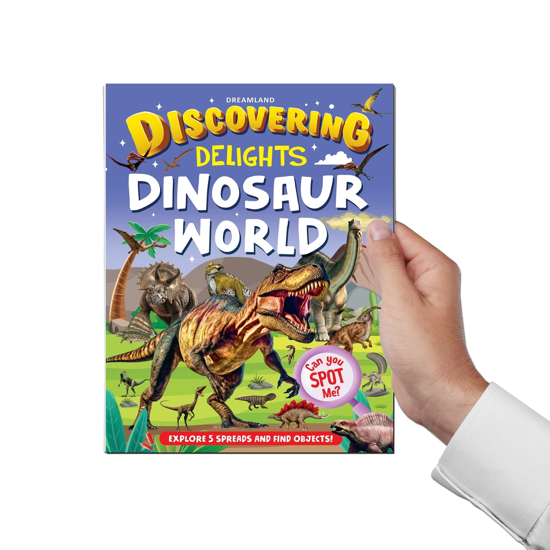 Dreamland Publications Dinosaur World Discovering Delights Flap Book for Kids Age 4 - 10 years