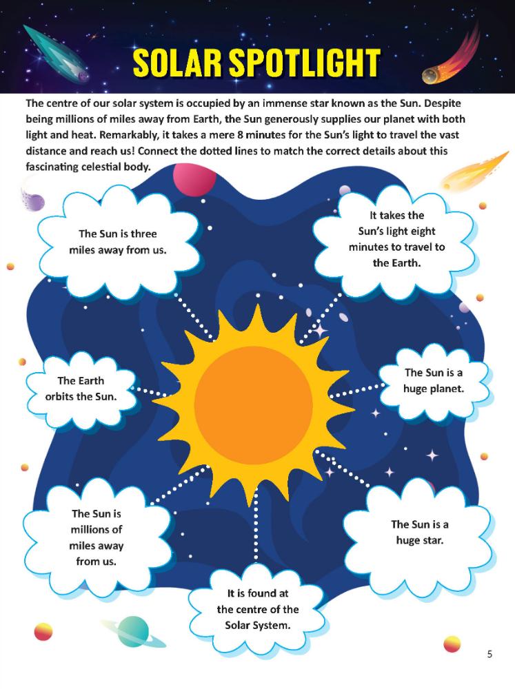 Dreamland Publications Solar System Exploration Activity Book for Kids Age 5 -10 years