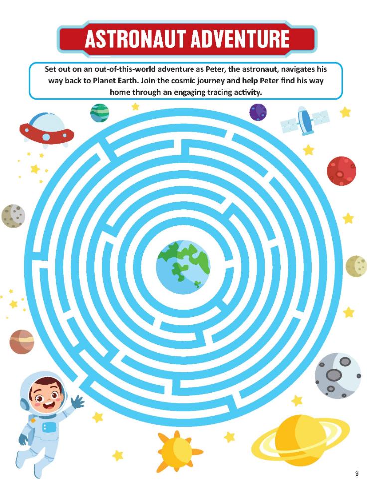 Dreamland Publications Solar System Exploration Activity Book for Kids Age 5 -10 years