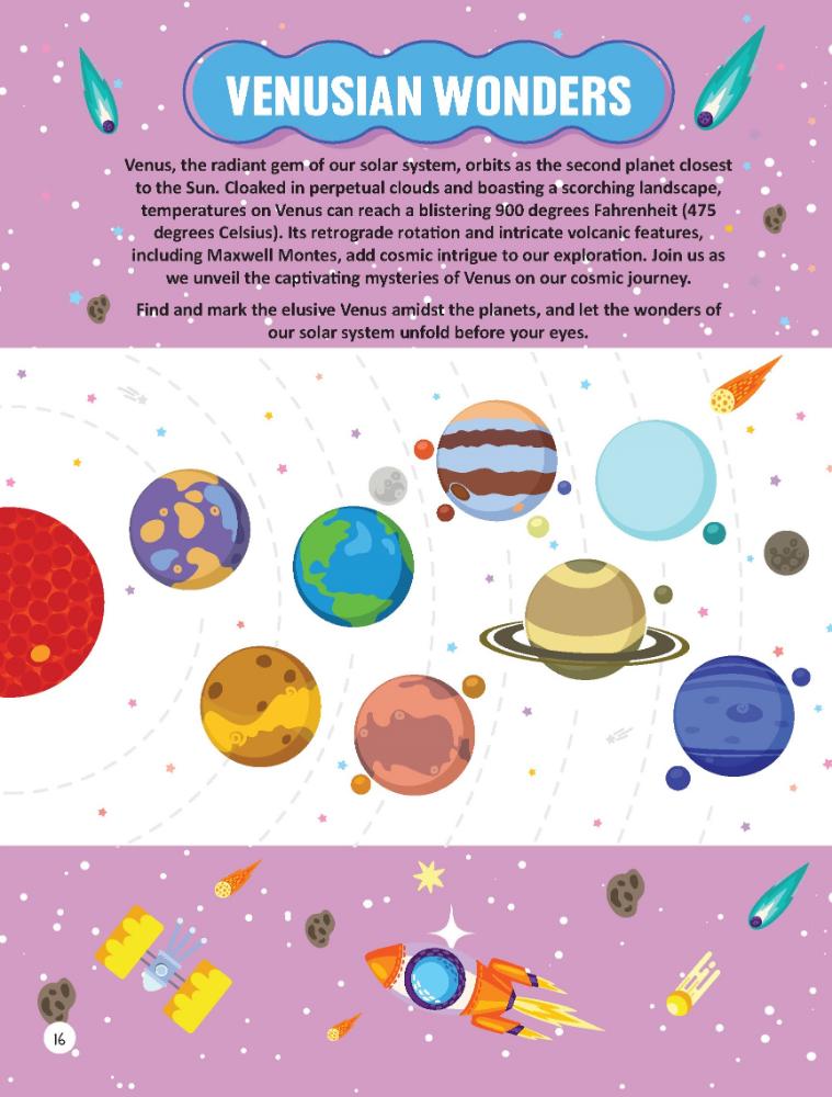 Dreamland Publications Solar System Exploration Activity Book for Kids Age 5 -10 years