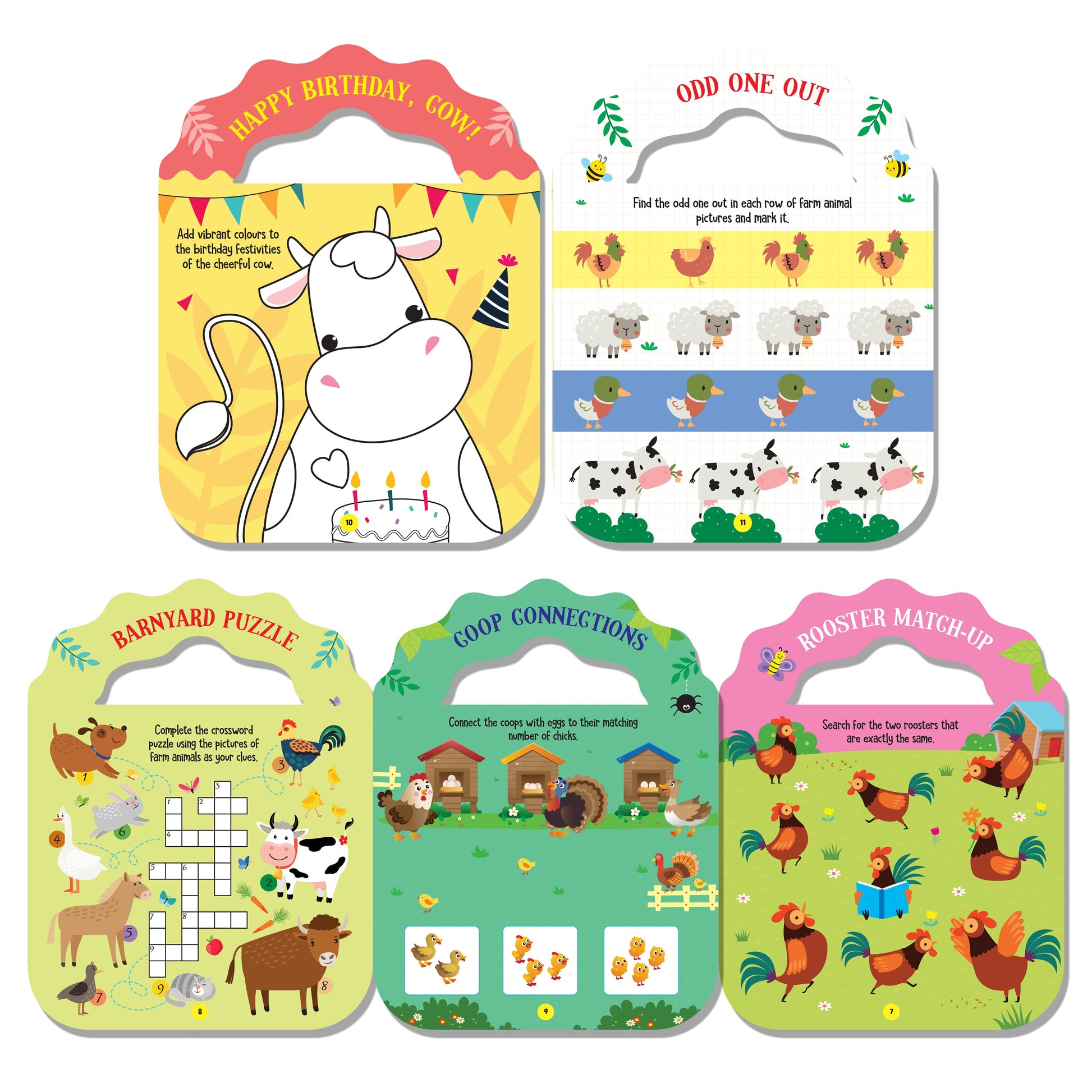 Dreamland Publications Farm- Let's Carry-Along Activity, Colouring Book for Kids Age 3 -8 years (My Very Cute Activities Series)