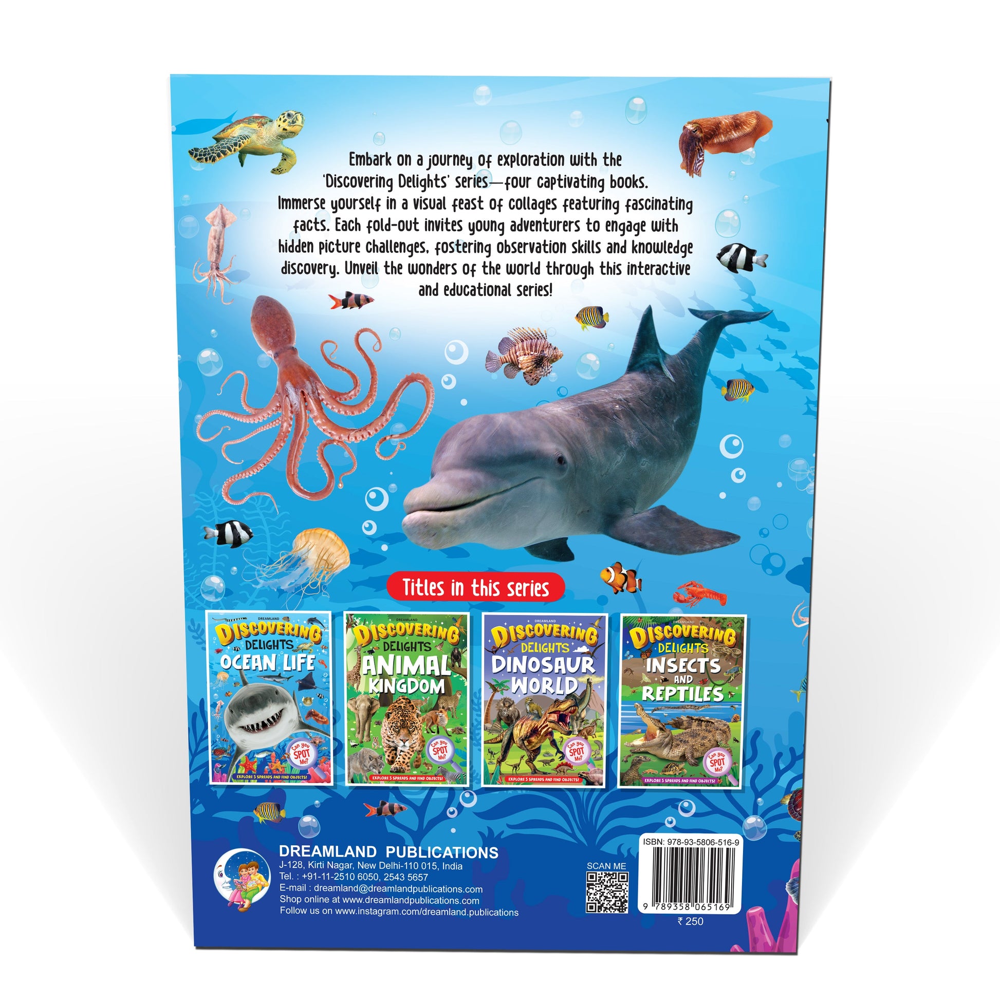 Dreamland Publications Ocean Life Discovering Delights Flap Book for Kids Age 4 - 10 years