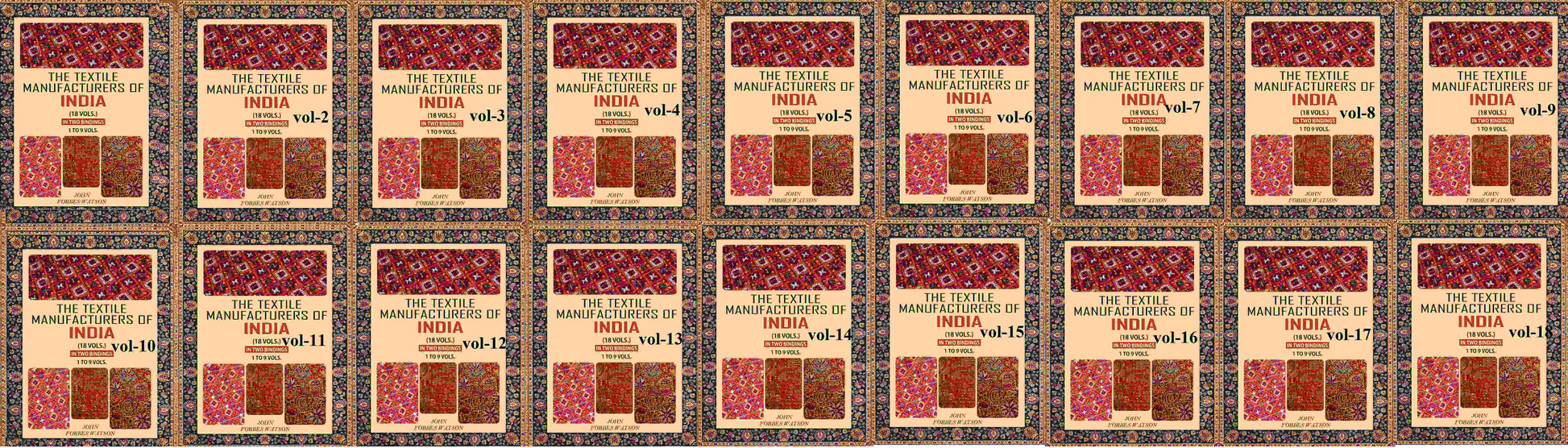 The Textile Manufacturers of India In Two Binding (Set) 1 To 9 Vol Or 10 to 18 vol - Gyan Books 